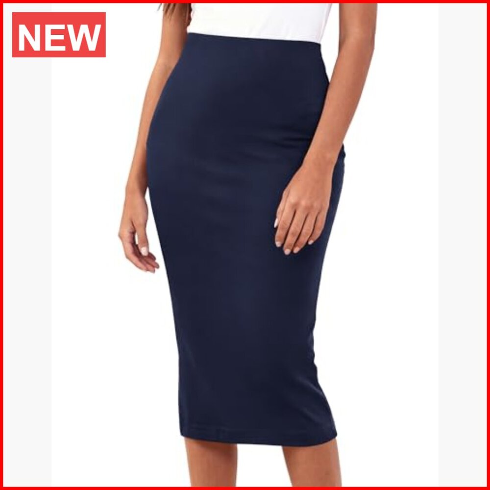 Polyester Cotton Elastane Stretch Pencil Skirt Hi… - image 5